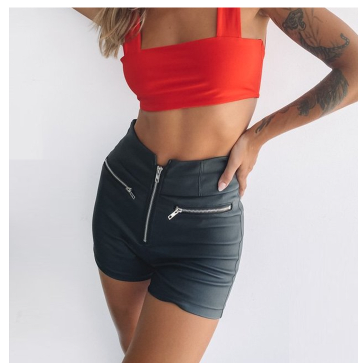 High-waisted PU leather pants image 5