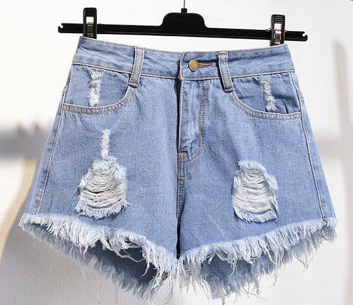 Chic denim shorts style