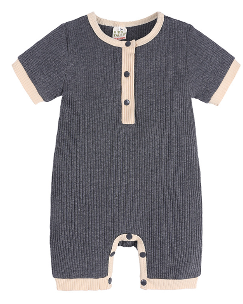 Fashion Solid Color Baby Romper Image 3