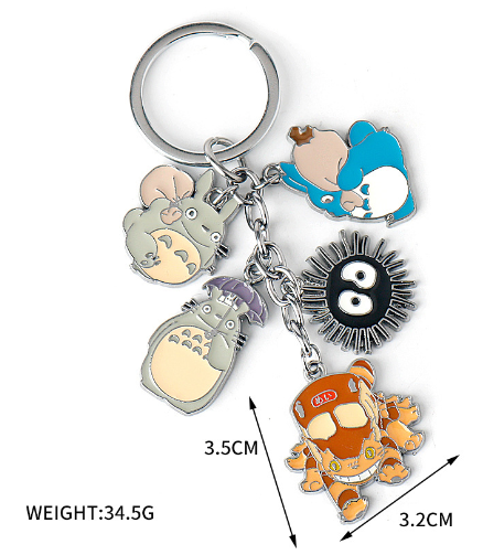 Kawaii Ghibli Cat Keychain 6