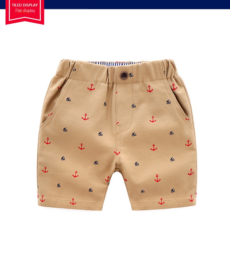Korean Boys and Children's Fivepoint Pants - Navy