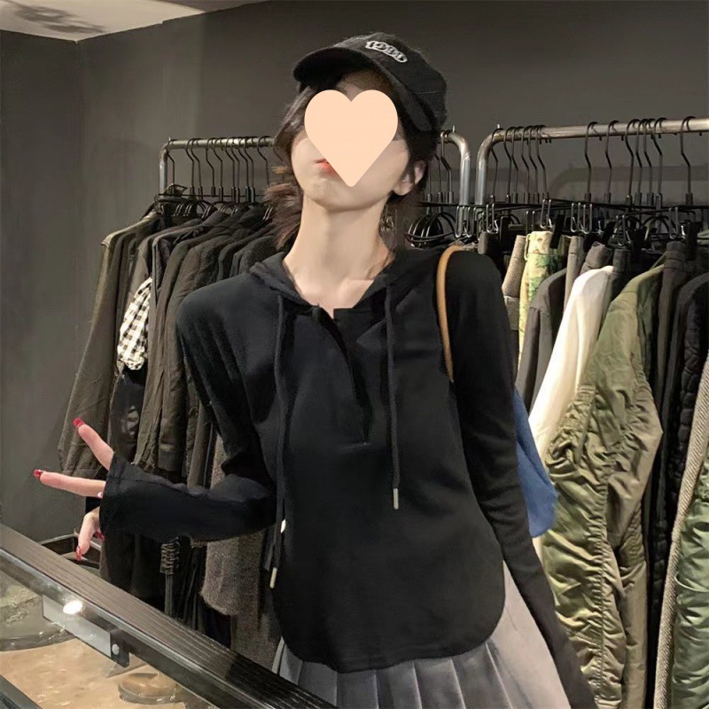 Black Hooded Sweater