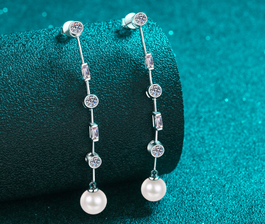 Heart-Shaped Pendant Earrings Image 3