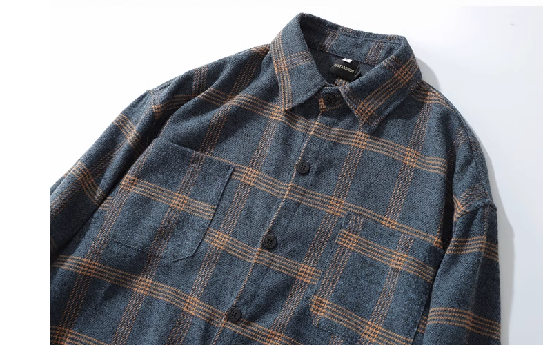 Autumn Chic Plaid Shirt Jacket - Image 4