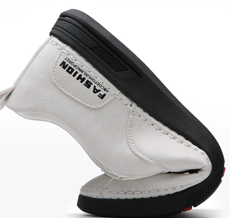 Casual Leather Shoes Black Close Up
