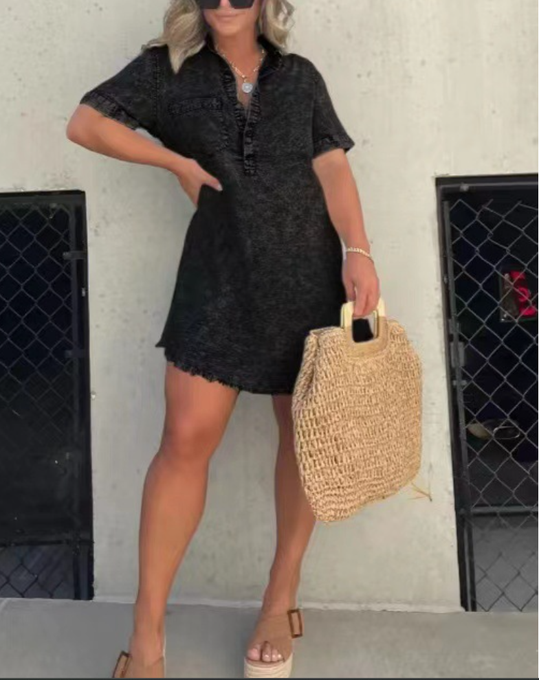 Lady® Long Shirt Dress with Pocket Image 5