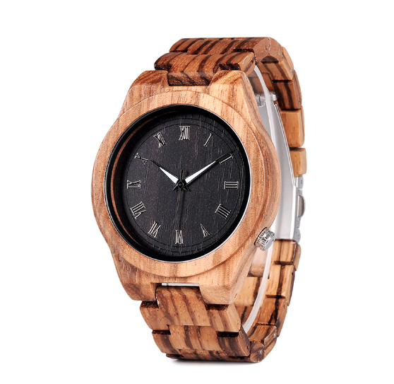 BOBO Bird Wooden Watch Front View