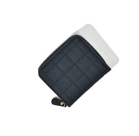 Double Zipper Pull Cowhide Multifunctional Coin Purse - White