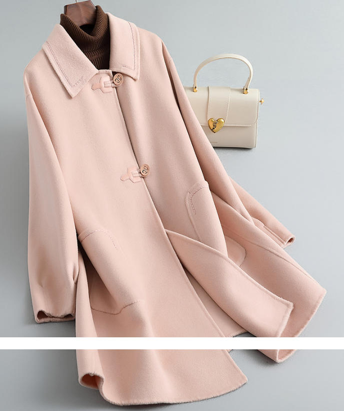 Small Lapel Cashmere Coat