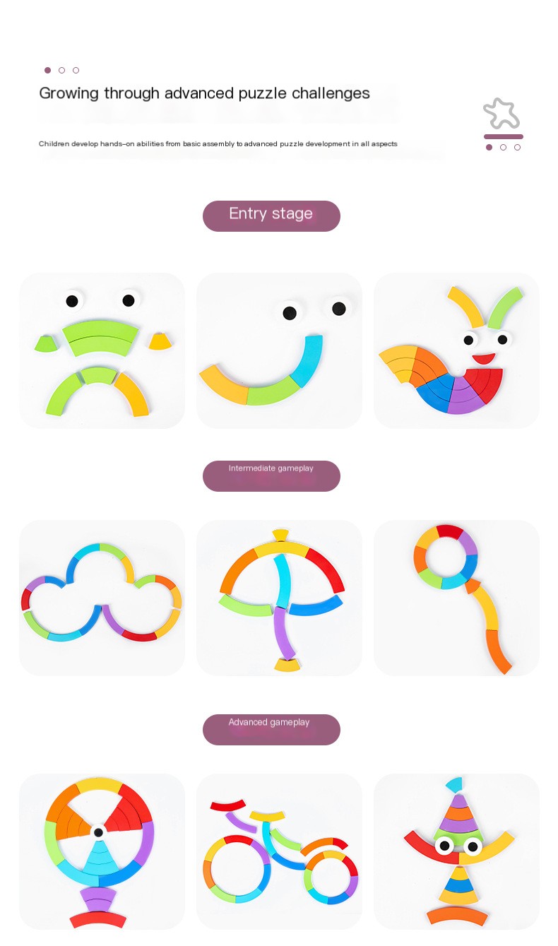 Wooden Rainbow Puzzle 6