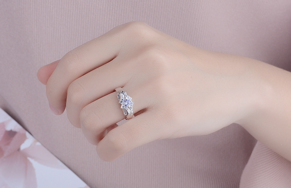 Geometric Zirconium Band Ring 4