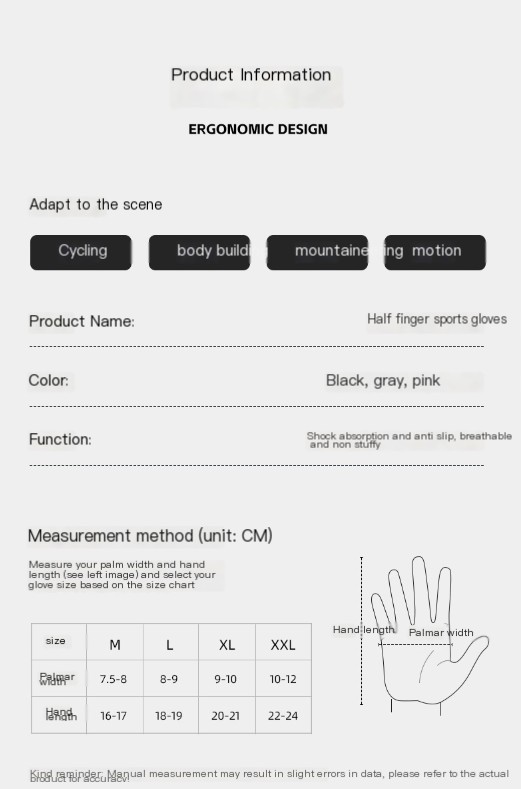 Half Finger Fitness Gloves 1