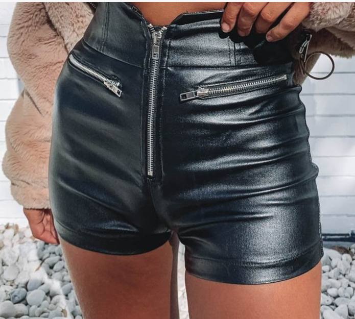 High-waisted PU leather pants image 8