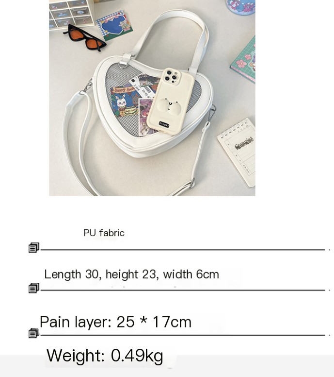 Women's Fashion Love Shape Shoulder Crossbody Bag - Image 2