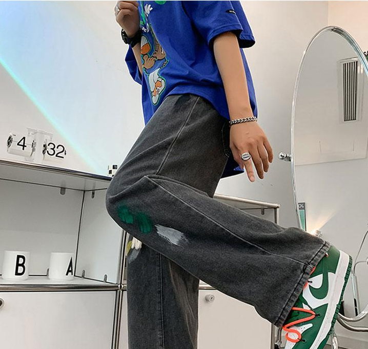 Circle Print Jeans Style