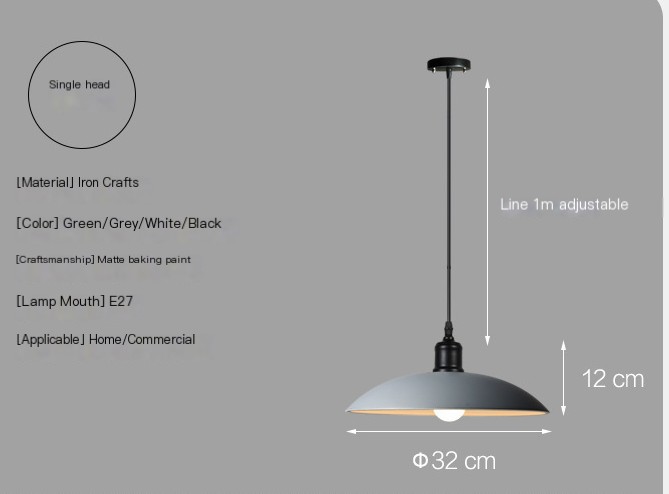Vintage Wrought Iron Industrial Pendant Light 4