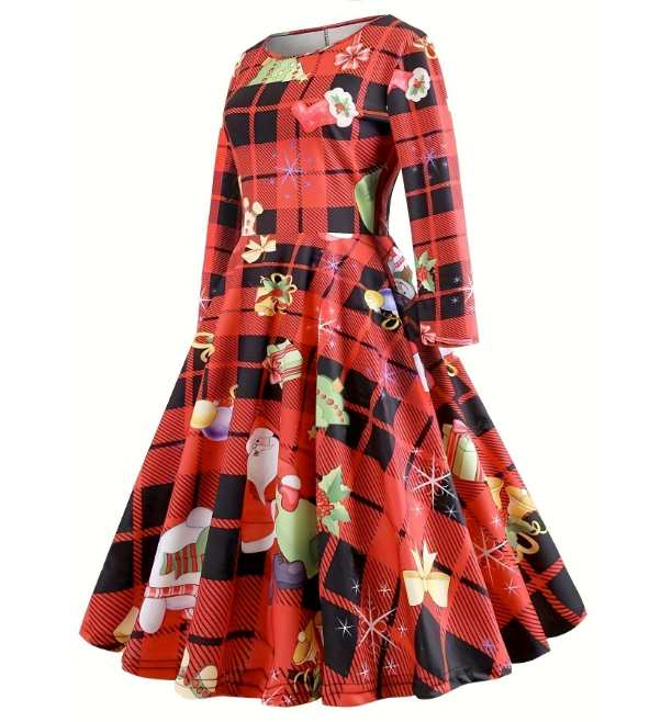 A-line dress back view