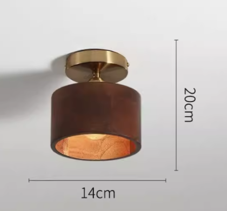 Wooden Ceiling Light in Hallway