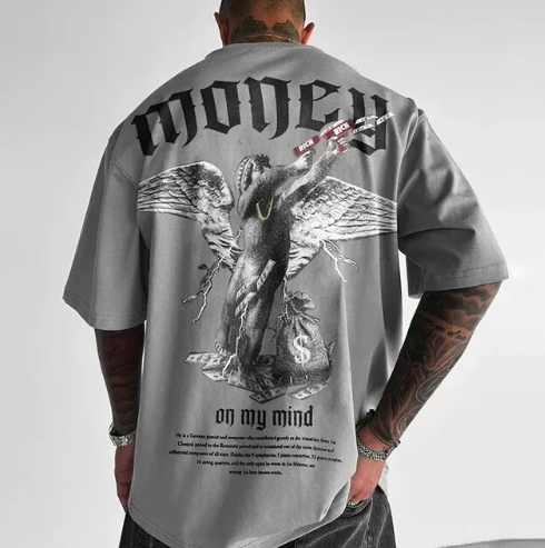 Money Angel Print T-Shirt 2