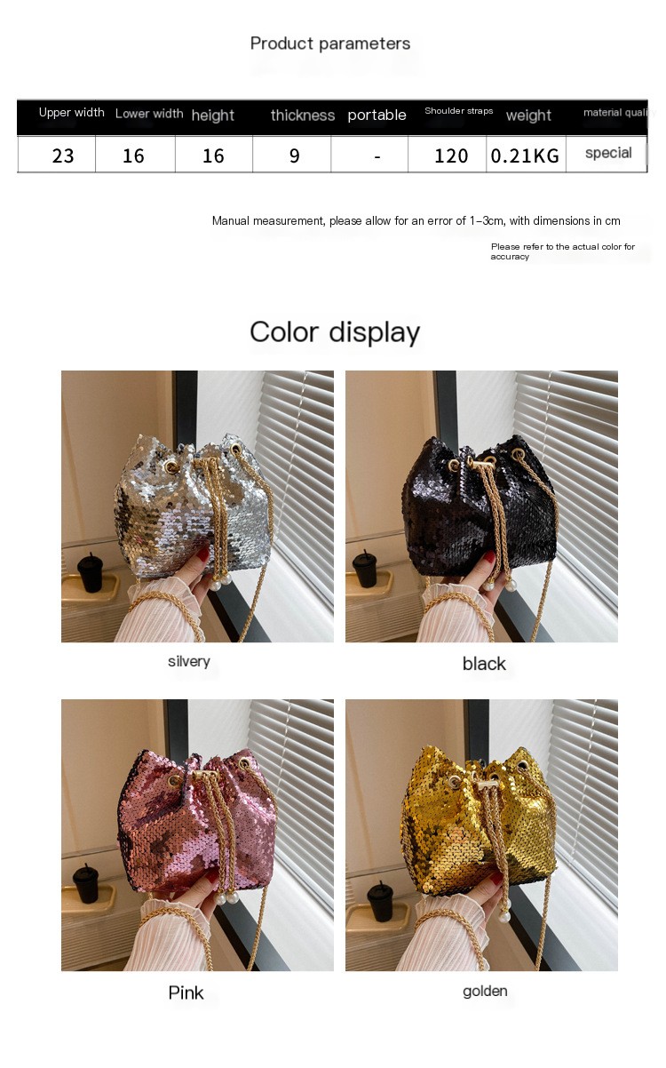 Women Bucket Shoulder Bag - Pink