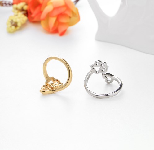 Open Cat Paw Ring in Gold
