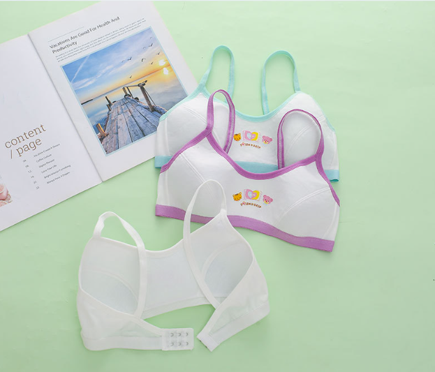 Girls Cartoon Animals Graphic Bra 2
