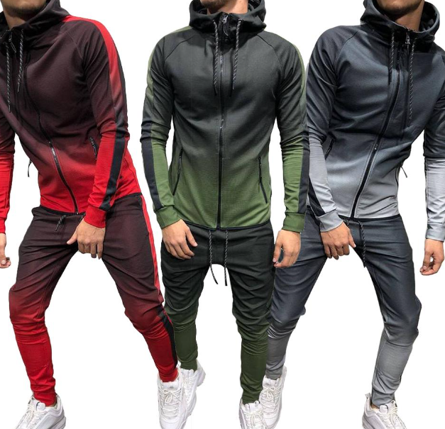 Gradient Zip-Up Hoodie - Back View