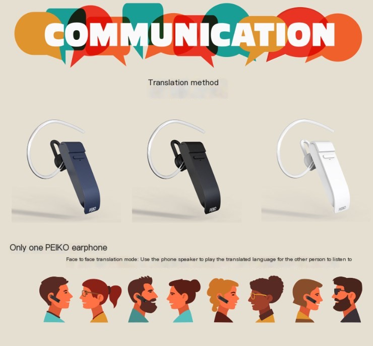 Translator Earbuds in Use