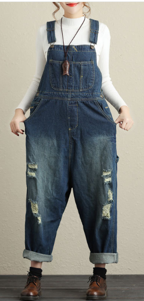Denim Strap Pants 3