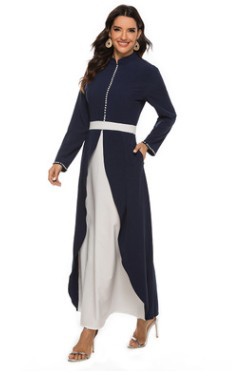 Middle Eastern Muslim Patchwork Maxi Dress 2