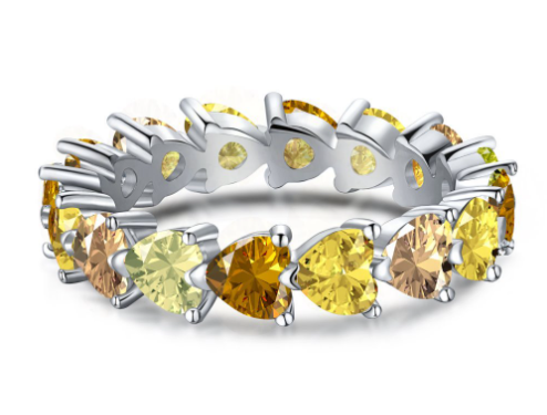 Anillo de circonio de plata de ley para mujer 3