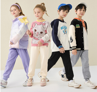 Disney children's clothing boys' knitted non-inverted velvet trousers 2023 autumn new spring and autumn fashion cartoon