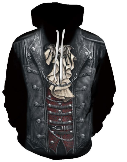 3D Printed Skull Hoodie Image 2