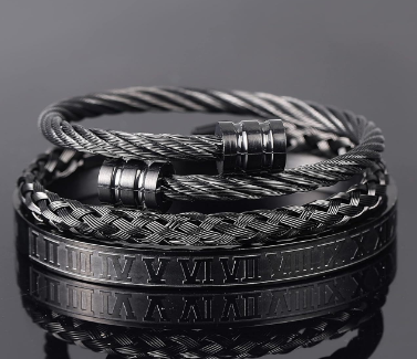 Stainless Steel Roman Numeral Bracelet