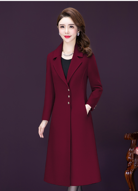 Overknee Mid-length Temperament Coat Detail