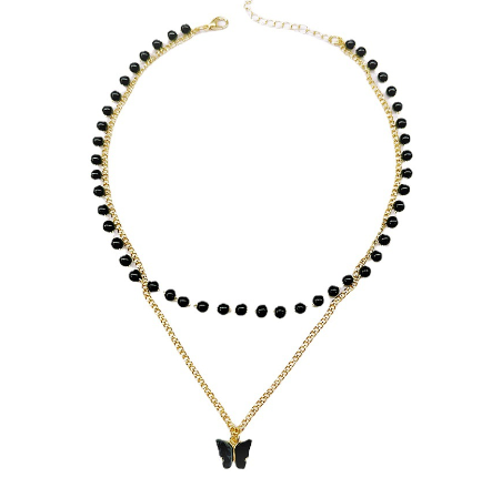 Double-layer minimalist necklace
