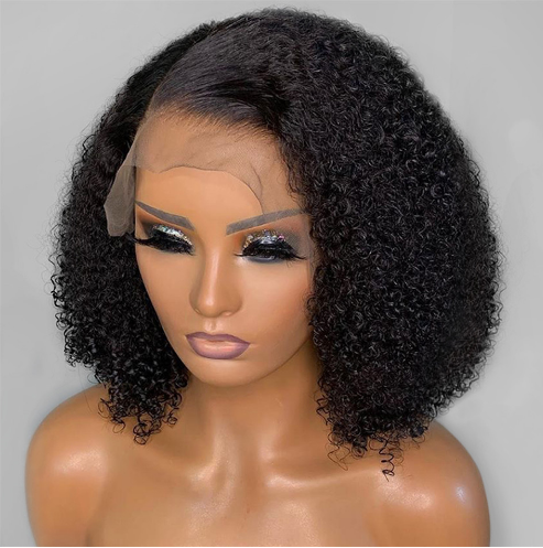 Ladies Front Lace Synthetic Short Curly Wig Image 2