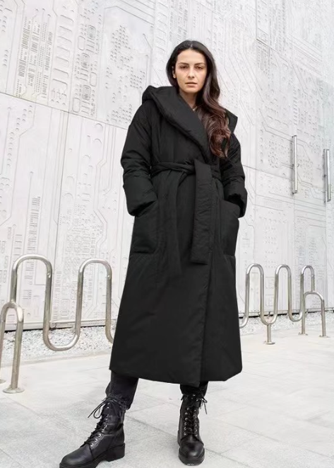 Snow Thickened Coat - Black