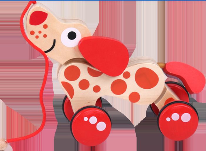 Wooden Pull-Along Dog