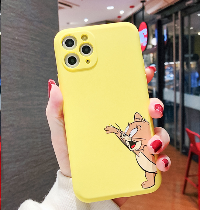 Carcasa protectora blanda esmerilada de Apple - Estilo caricatura