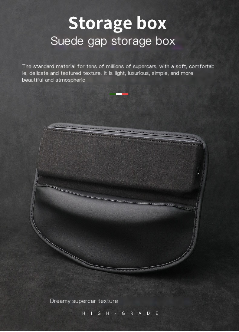 Suede Car Seat Gap Storage Box Image 1