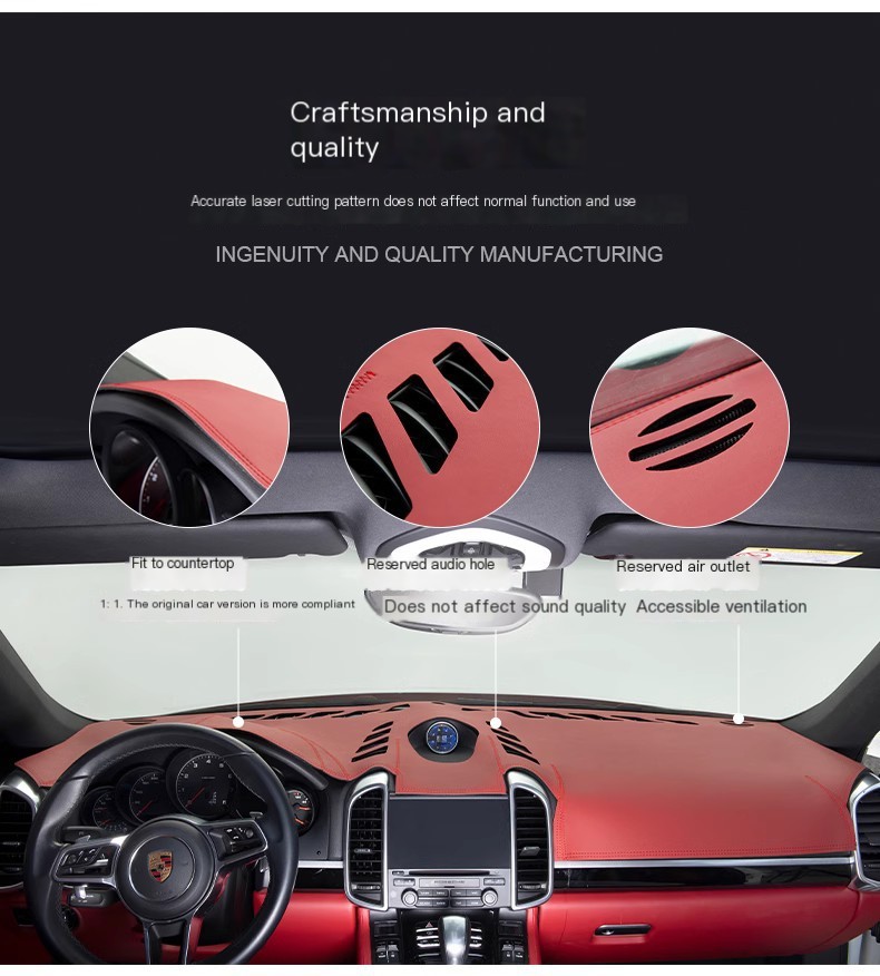 Leather Sunshade Mat Elegant Design