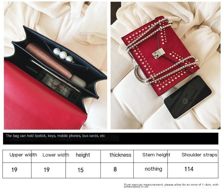 Trendy Rivet Shoulder Bag