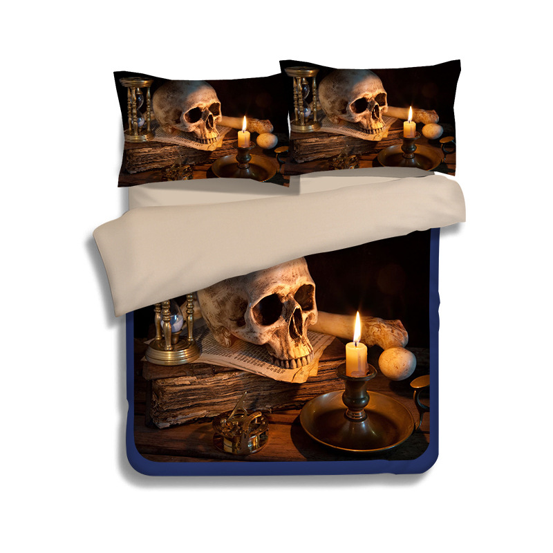 3D Totenkopf Bettwäsche Set