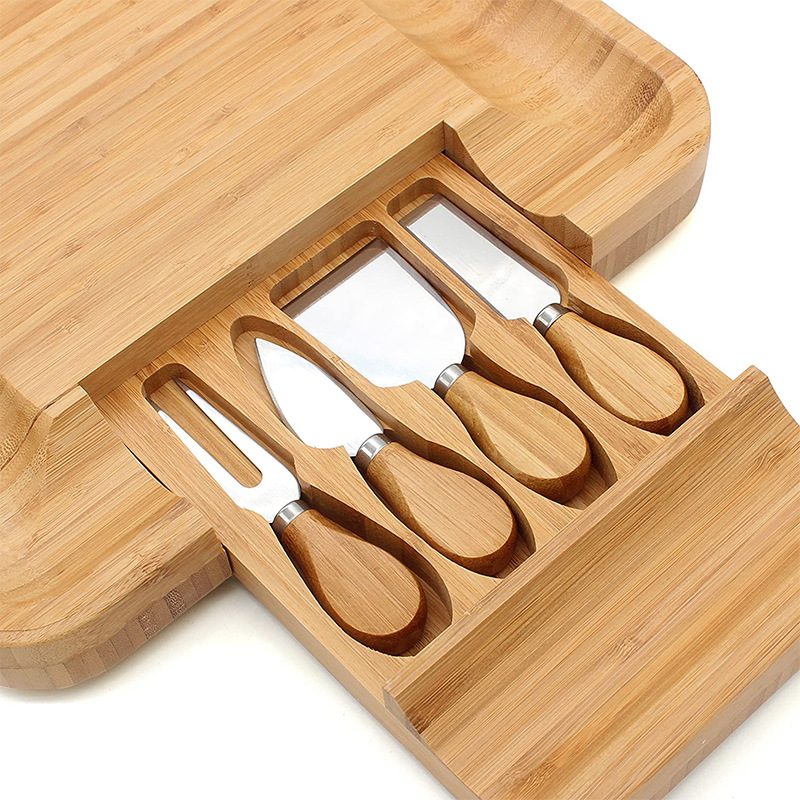Bamboo Cheese Board Set