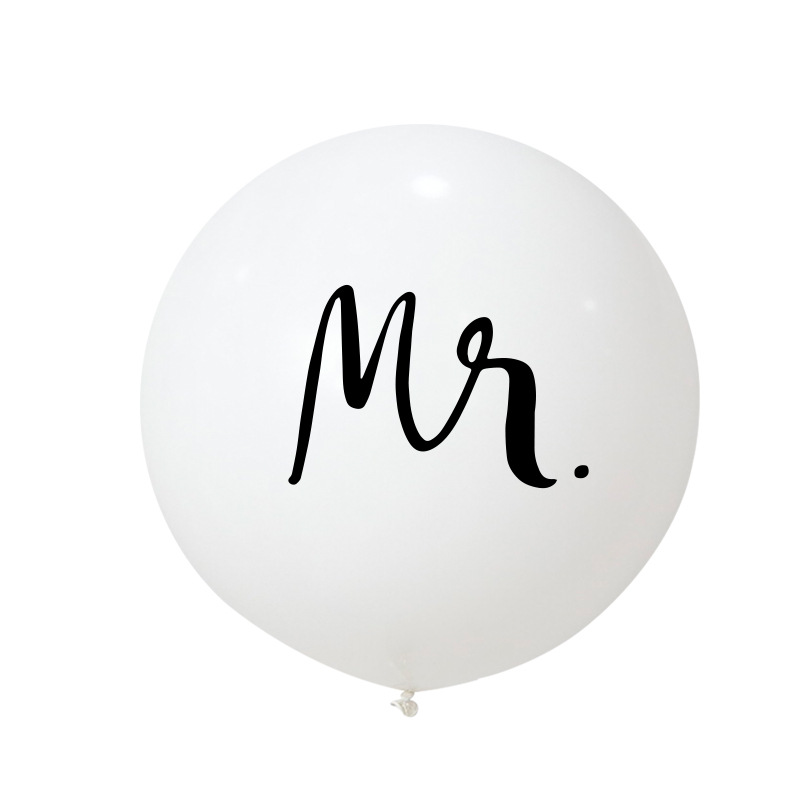 36 inch latex balloon, MR MRS latex wedding party decoration balloon, balloon image