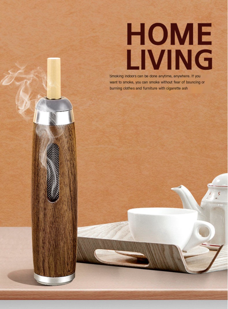 Portable Walnut Wood Ashtray 4