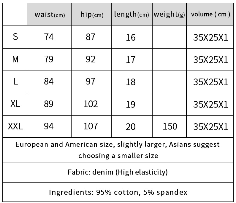 Low-waist denim shorts