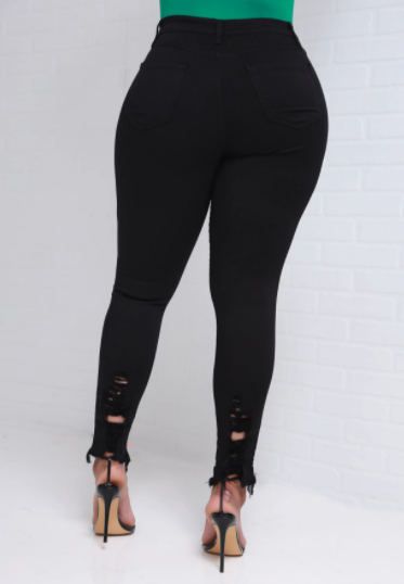 Women's Distressed Denim Jeans 5