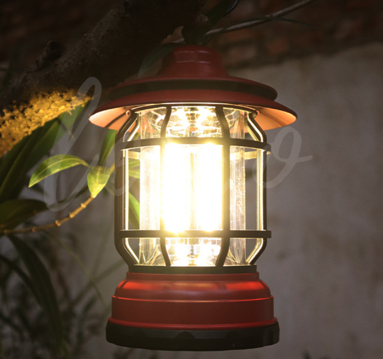 Retro Horse Lantern Red